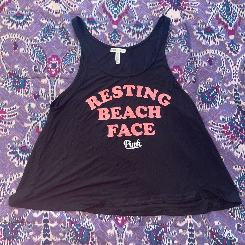 Pink graphic tank top